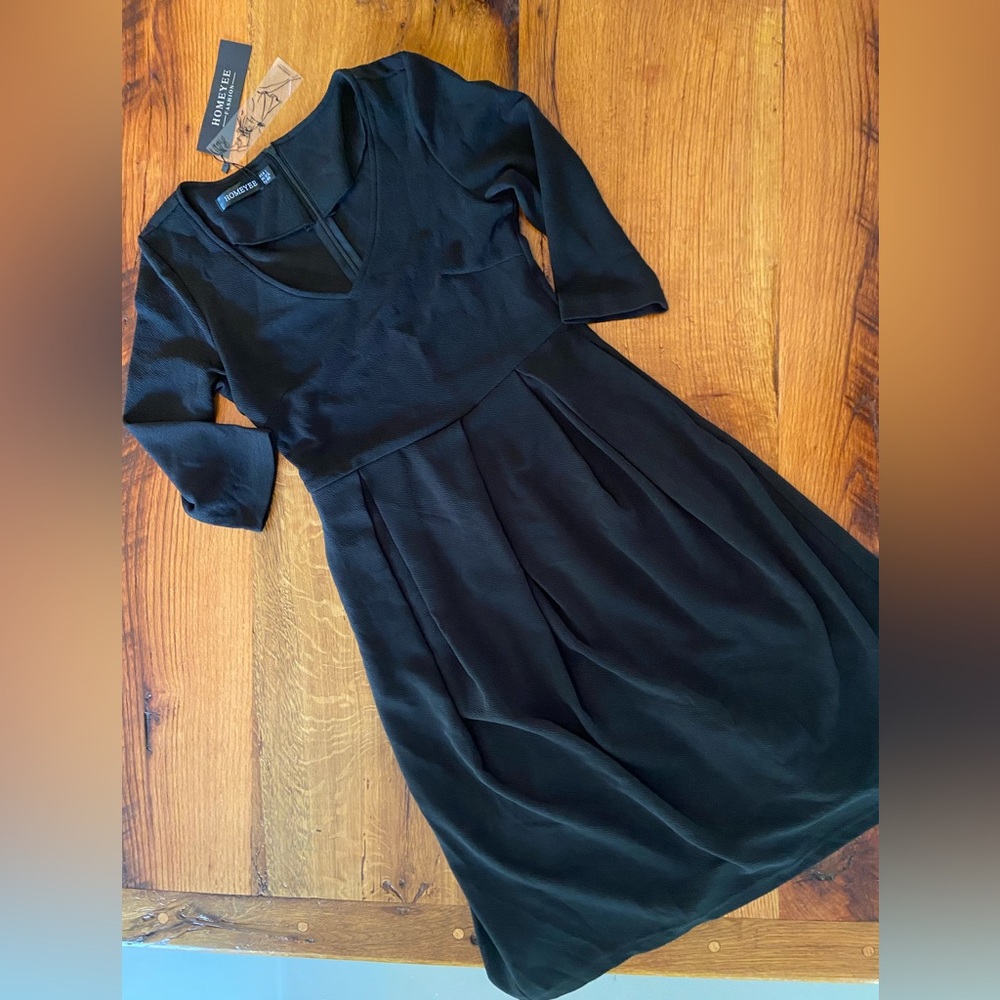 Homeyee Perfect Stretch Little Black Dress, NWT, Size Large
